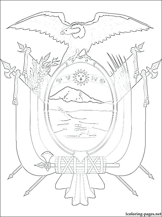 560x750 Ecuador Flag Coloring Page Coat Of Arms Coloring Page Coloring