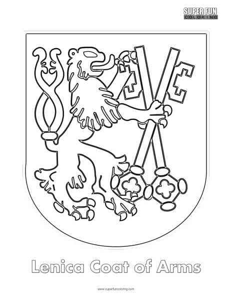 464x600 Lenica Coat Of Arms Coloring Page