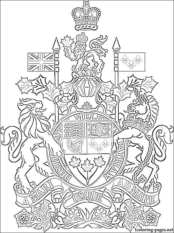 560x750 Canada Coat Of Arms Coloring Page Coloring Pages