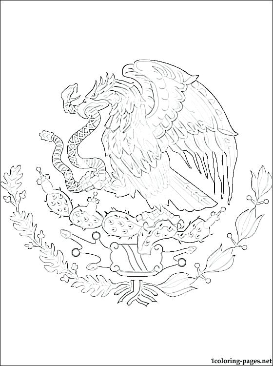560x750 Coat Of Arms Coloring Also Coat Of Arms Coloring Page Mexico Flag
