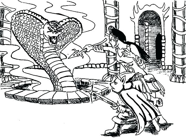 600x447 King Cobra Coloring Pages King Cobra Princess And King Cobra King