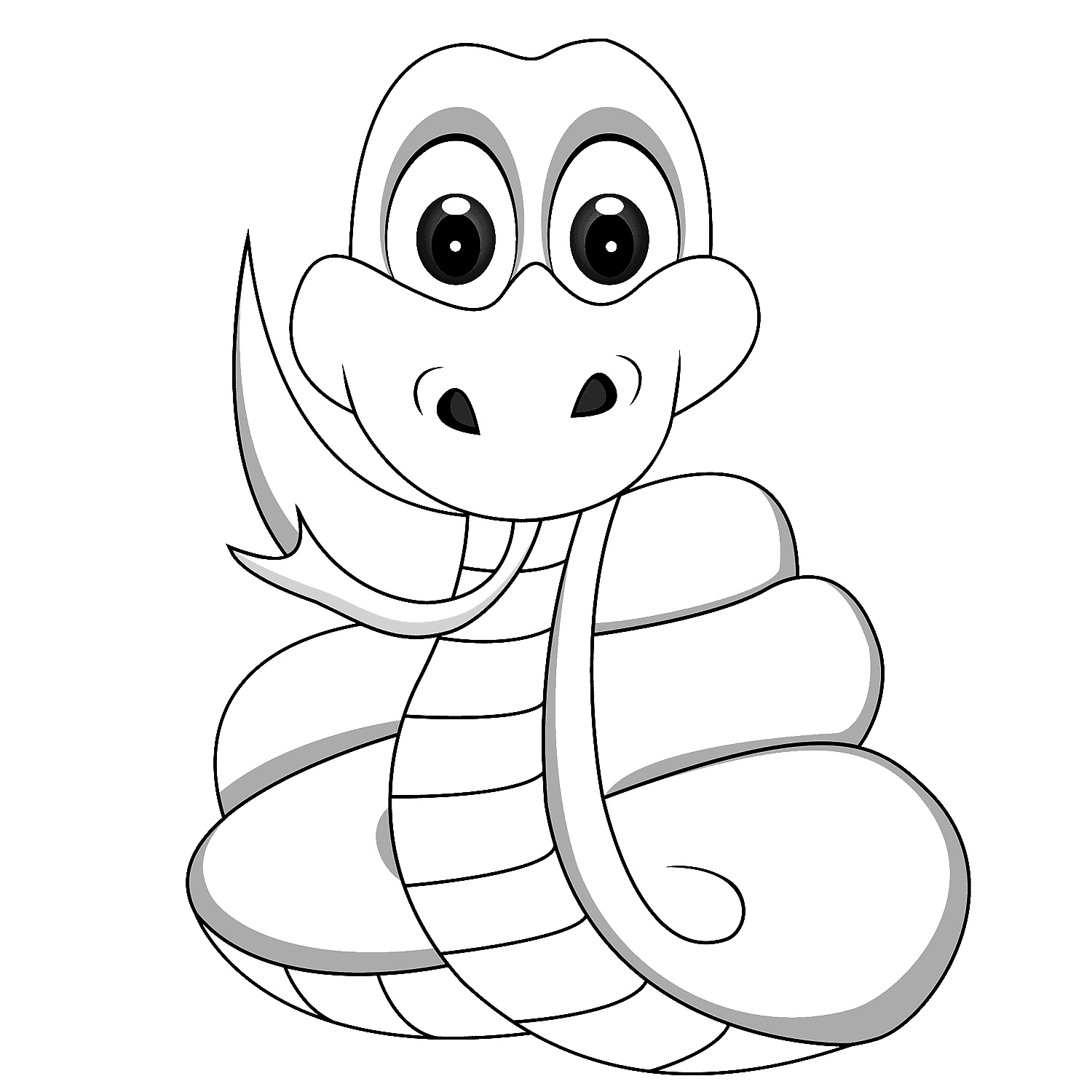 1500x1500 Snakes Coloring Pages Pit Viper Cobra Snake Color Page Animal