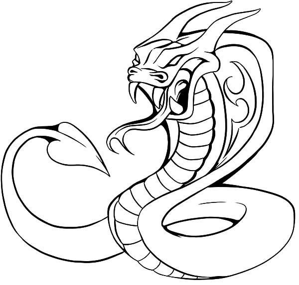 600x573 Cobra Coloring Page