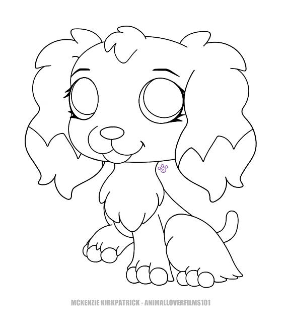 570x659 Lps Cocker Spaniel Coloring Page