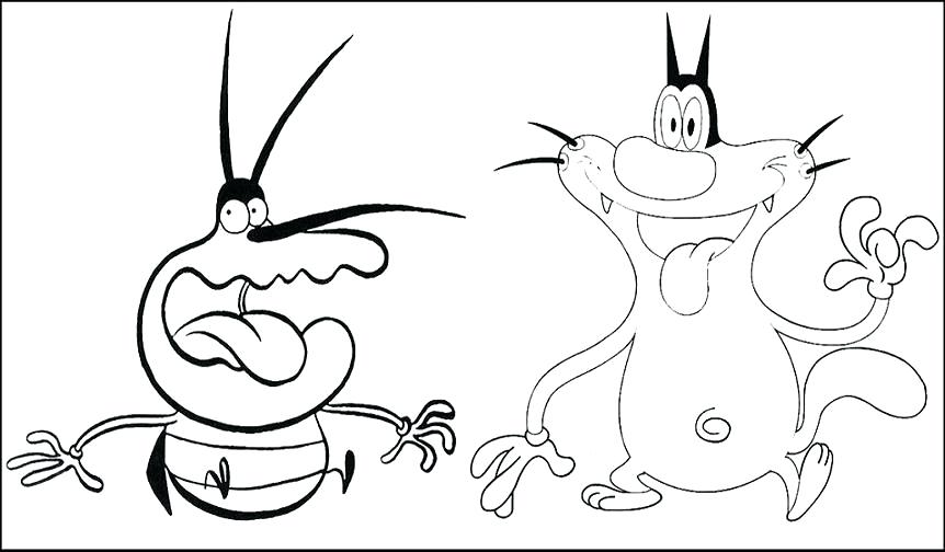 862x504 Oggy And The Cockroaches Coloring Pages Games Three Page 8