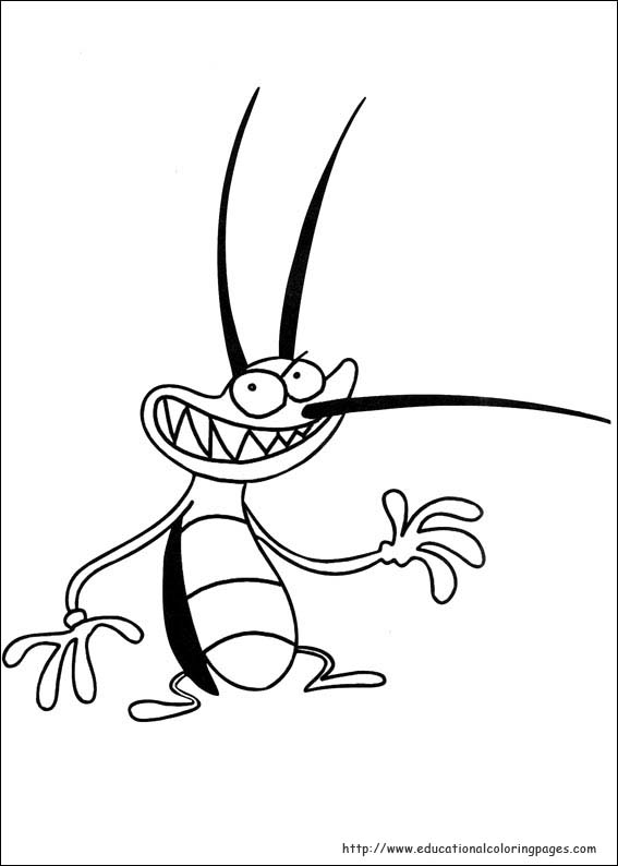 567x794 Oggy Cockroaches Coloring Pages