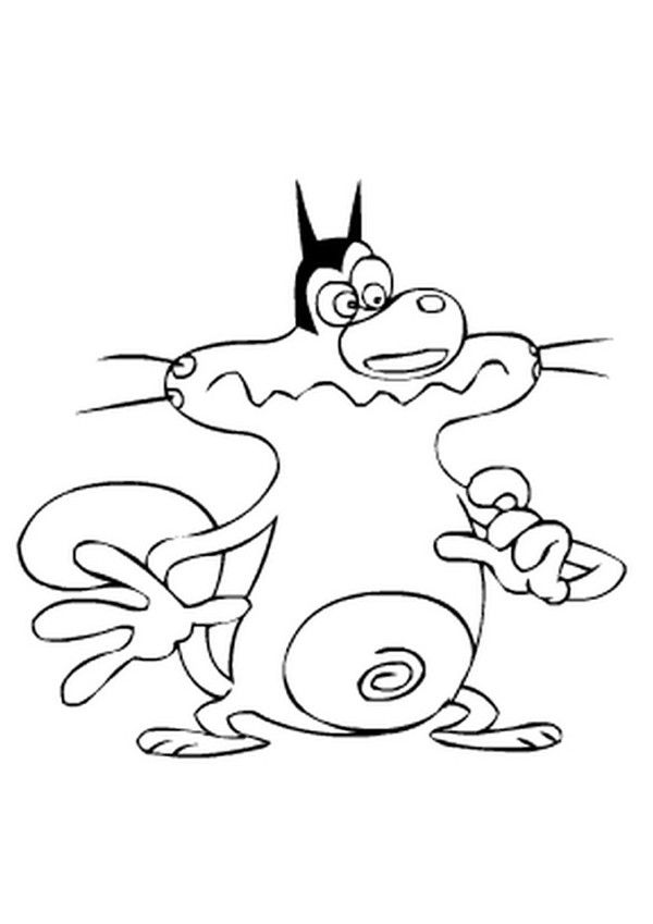 600x849 Portrait Of Oggy Coloring Page. Ore Oggy And The Cockroaches