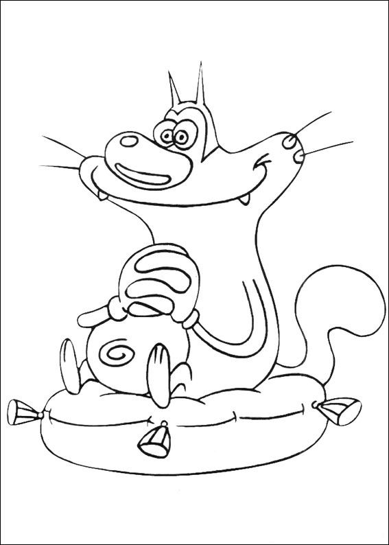 567x794 Kids N 39 Coloring Pages Of Oggy And The Cockroaches