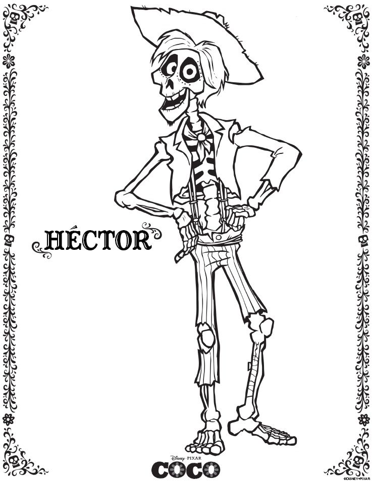 737x953 Disney Pixar Coco Coloring Pages And Activity Sheets Free