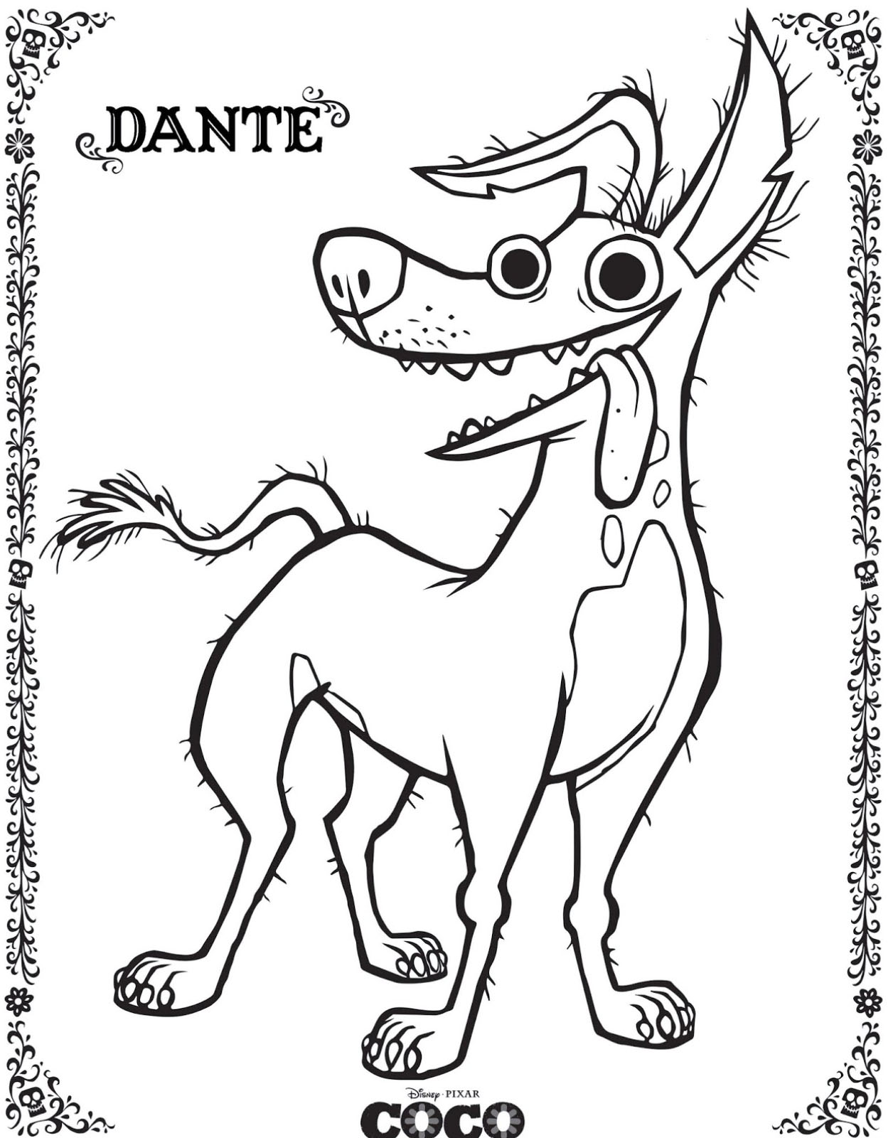 1256x1600 Coco Free To Color For Kids