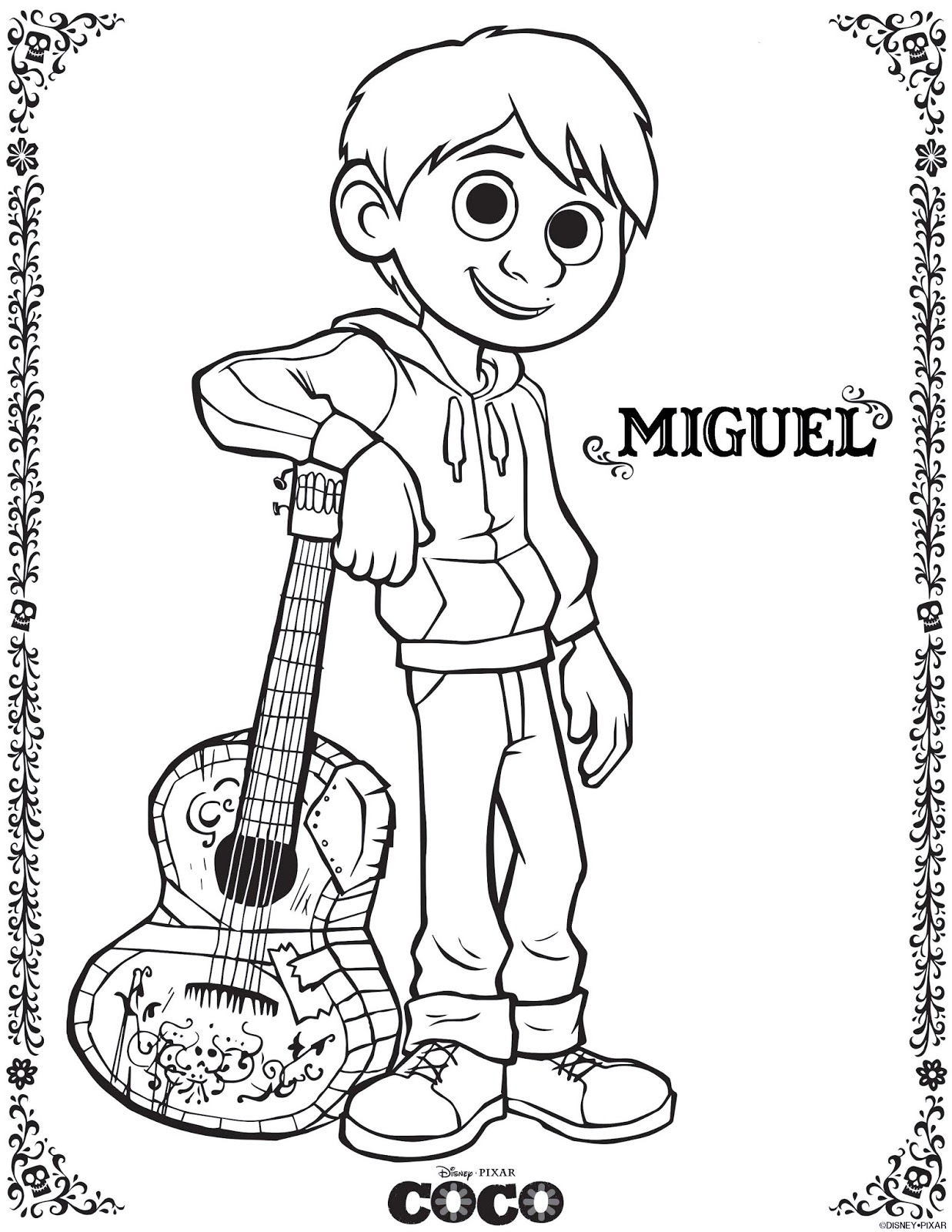 1237x1600 Coco To Color For Kids