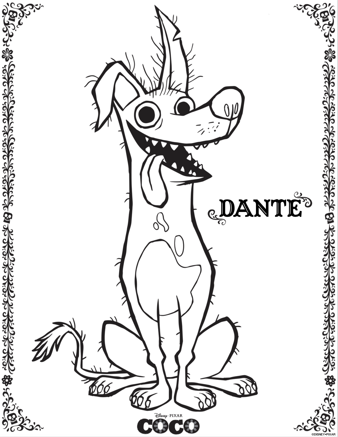 1088x1406 Disney Pixar Coco Coloring Pages Free Printable Mommadjane