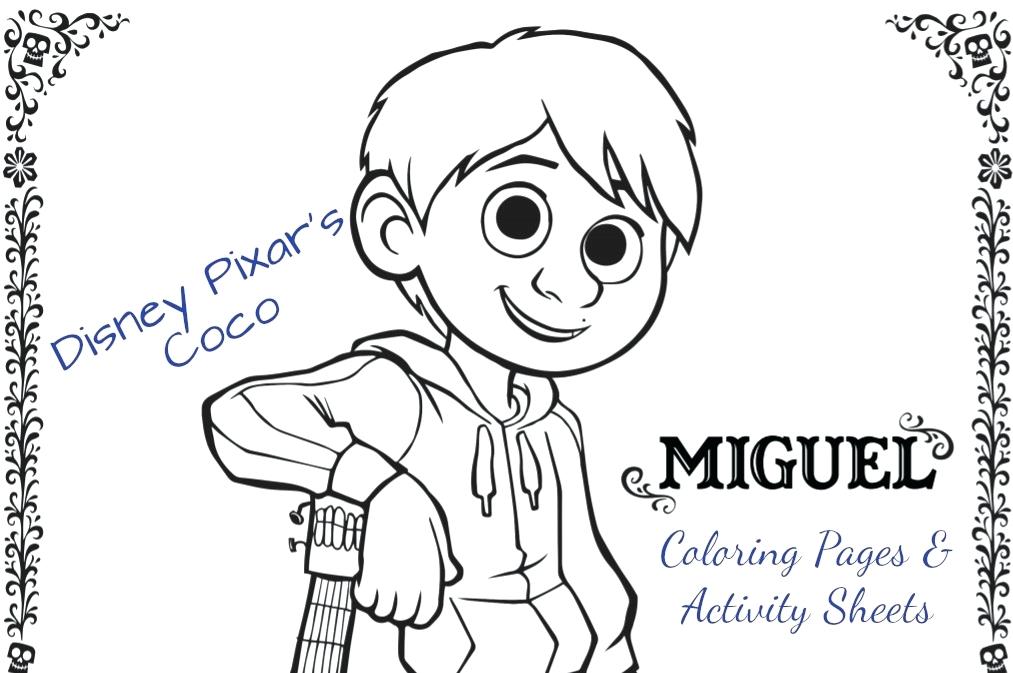 1013x673 Pixar Coloring Pages Fun Printable Coco Activity Pages According