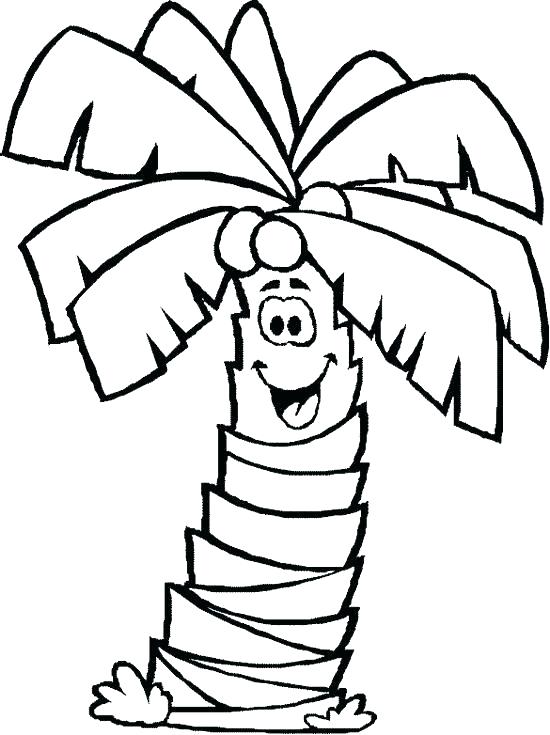 550x735 Coconut Tree Coloring Page Coconut Tree Coloring Coconut Tree