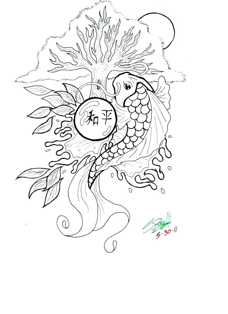 745x1024 Best Of Saltwater Fish Coloring Pages For Drawn Fish Cod Fish 1 57