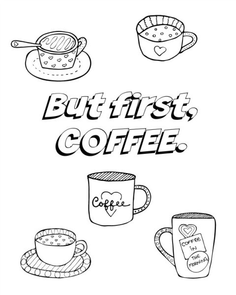 480x600 All About Coffee Adult Coloring Pages