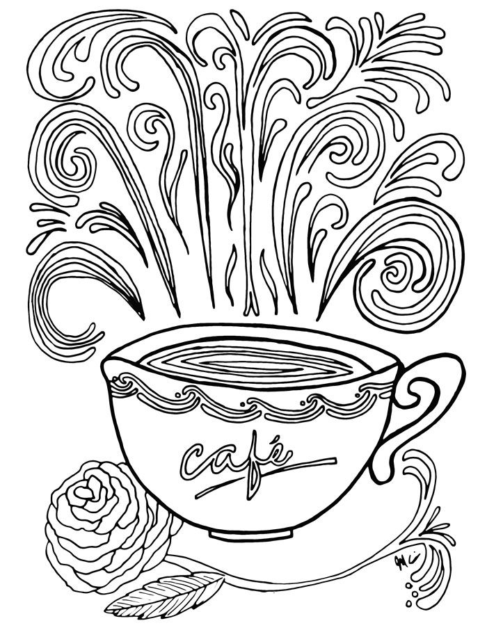 700x906 Coffee Coloring Pages Coffee Theme, Free Printable And Coffee