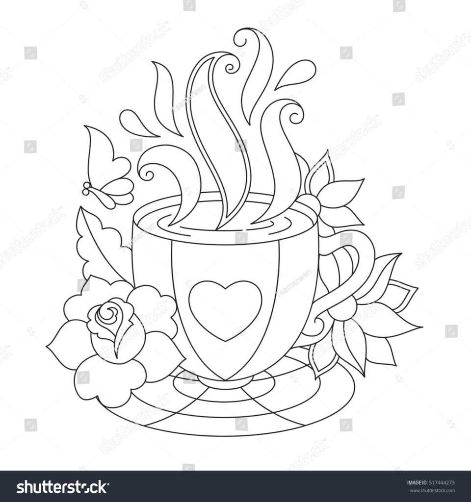 960x1024 Coffee Cup Coloring Pages 6