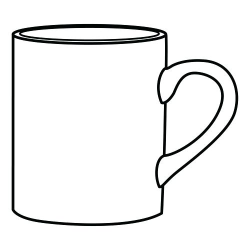 500x500 Coffee Cup Coloring Pages Coffee Mug Coloring Page Coffee Mug