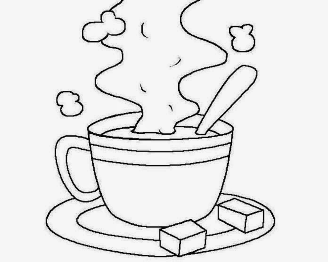 1392x1112 Cup Coloring Page Awesome Free Pages Of Coffee Mug