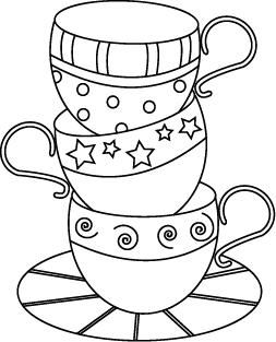 253x313 Cute Teacup Embroidery Pattern Could Be Used For A Digi Stamp Too