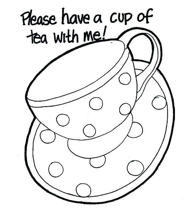 640x715 Printable Coffee Cup Coloring Page Mug Pages Adult 1
