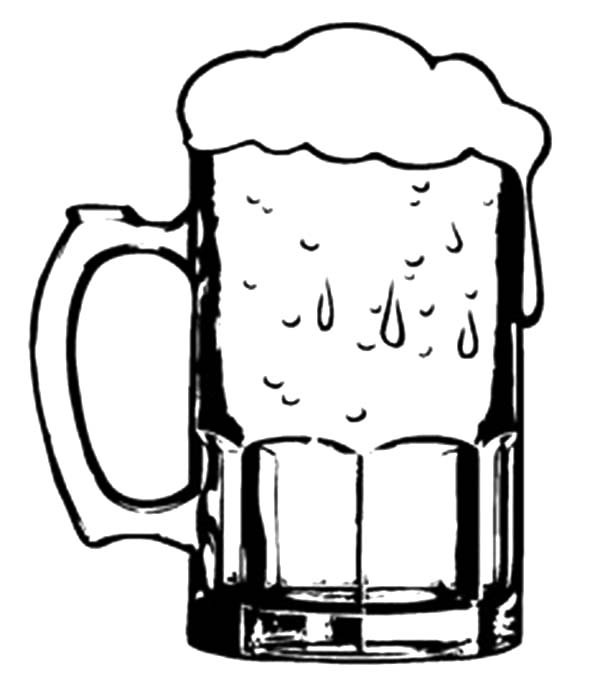 600x699 Glass Of Cold Beer Coloring Pages Best Place To Color