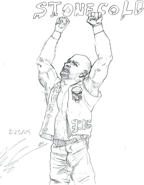600x771 Steve Coloring Pages Stone Cold By On Stone Cold Colouring Pages