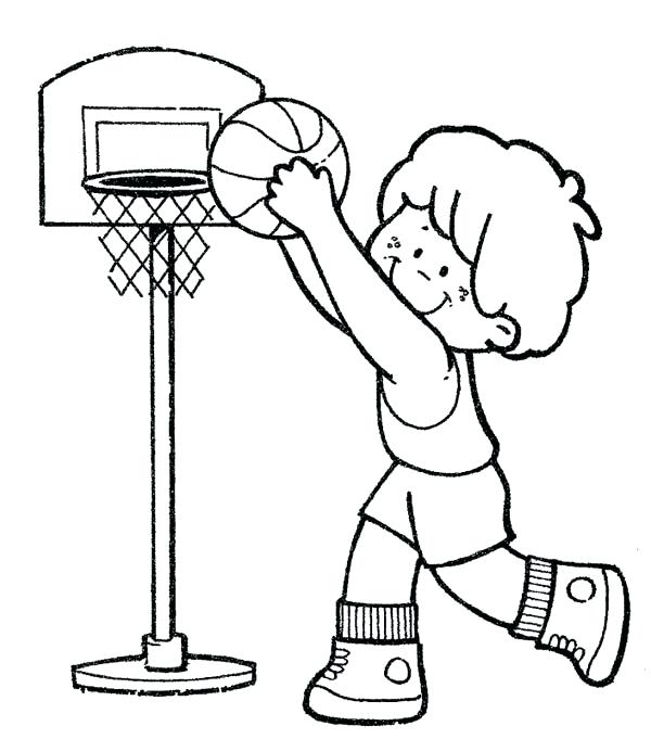 600x681 Basketball Coloring Pages Boy Coloring Sheets Free College