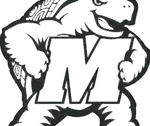 507x425 College Football Coloring Pages Logos College Logo Coloring Pages