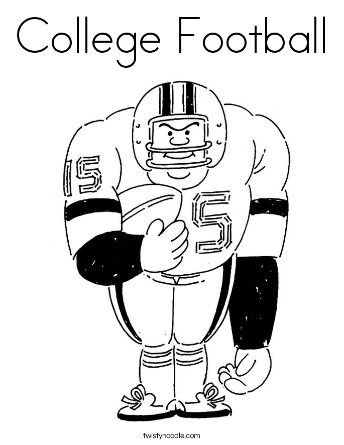 685x886 College Football Coloring Page