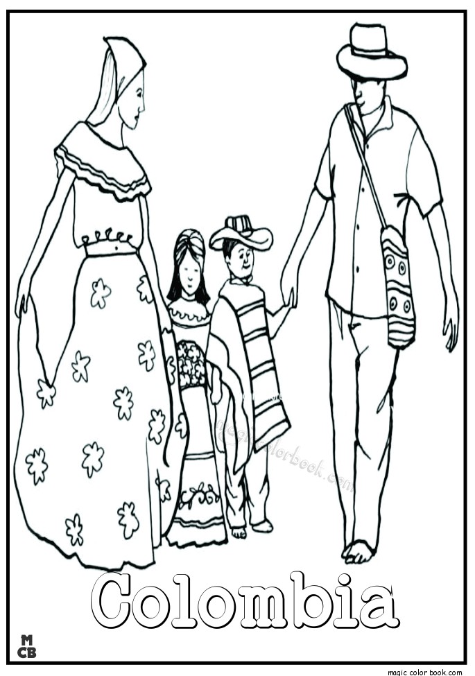 685x975 Colombia Coloring Pages Free Online
