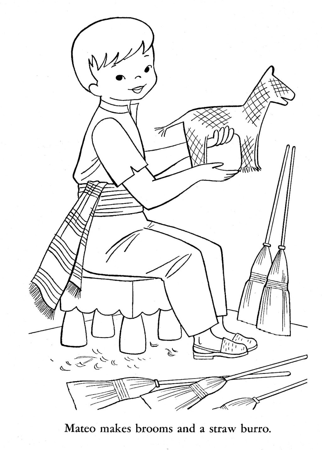 1024x1431 Colonial Era Toys Coloring Pages Colonial Boy Coloring Page