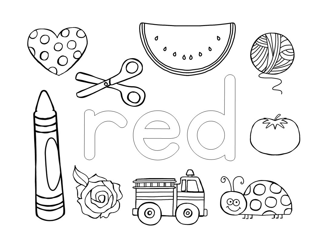 1056x816 Color Names Coloring Pages