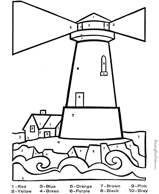 Color By Code Coloring Pages