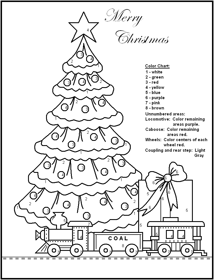 748x980 Free Printable Christmas Color By Number Pages