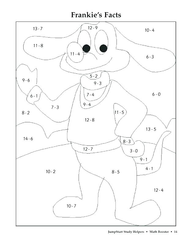 630x788 Math Coloring Pages Grade Free Coloring Color By Number Christmas