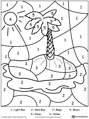 300x400 Color By Number Worksheets Kindergarten Color By Number Worksheets