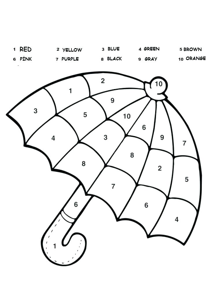 736x1041 Color By Number Worksheets For Kindergarten Free Color Number