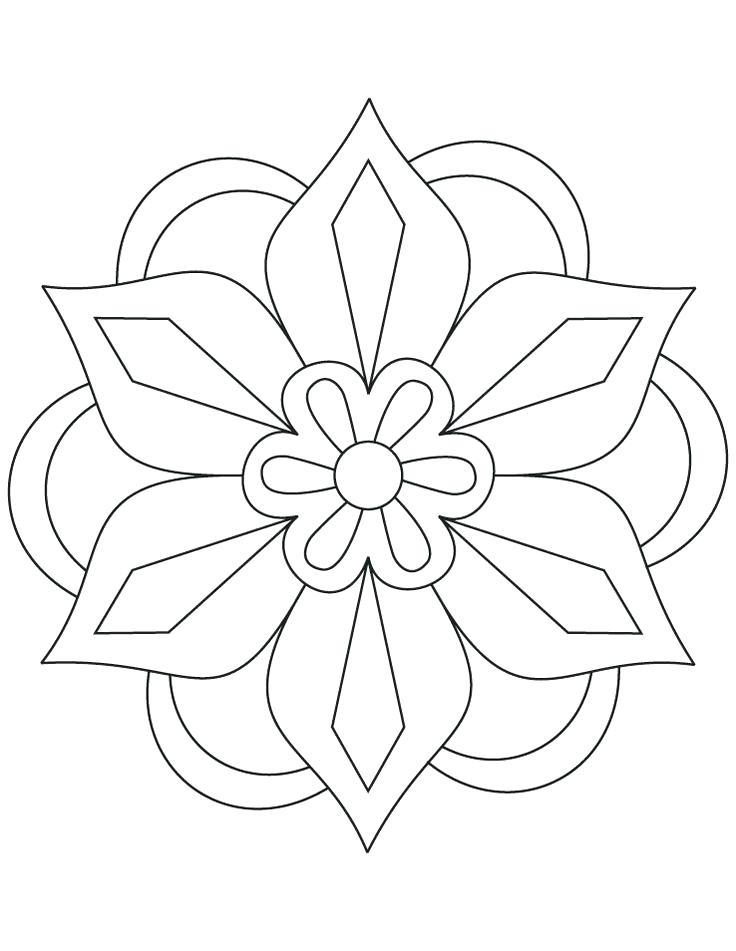736x951 Flower Color By Number Flower Coloring Sheets For Grade School