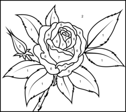 256x226 Flowers Coloring Pages