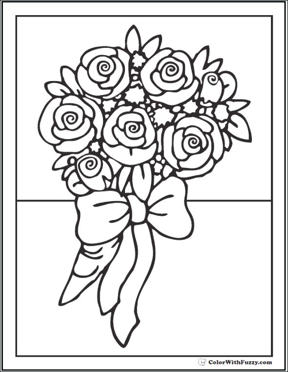 590x762 Pictures Of Flowers To Color For Adults Best Of Color By Number