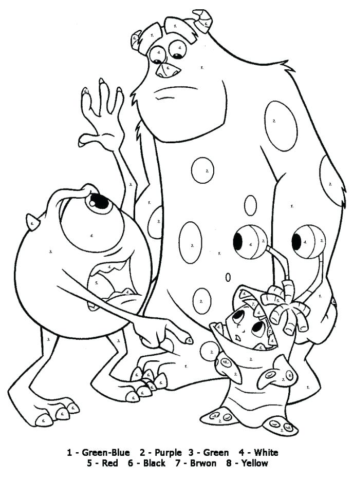 687x939 Free Color By Number Halloween Coloring Pages Numbers Many