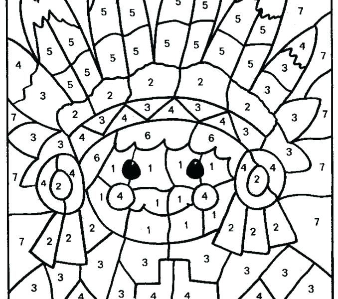 678x600 Disney Color By Number Worksheets Printable Coloring Thanksgiving