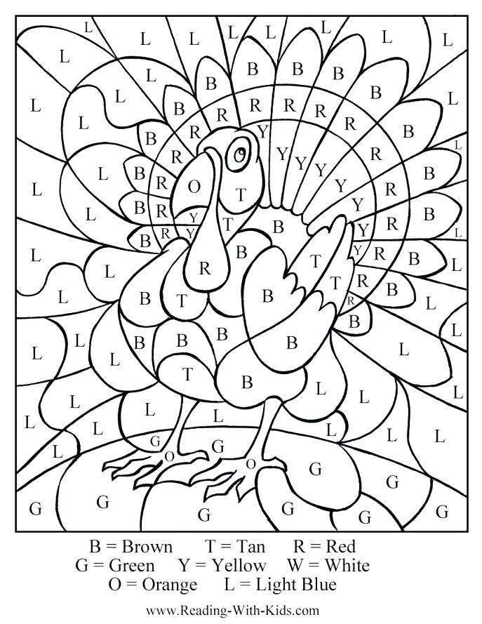 687x889 Free Thanksgiving Coloring Pages By Numbers Printable In Good