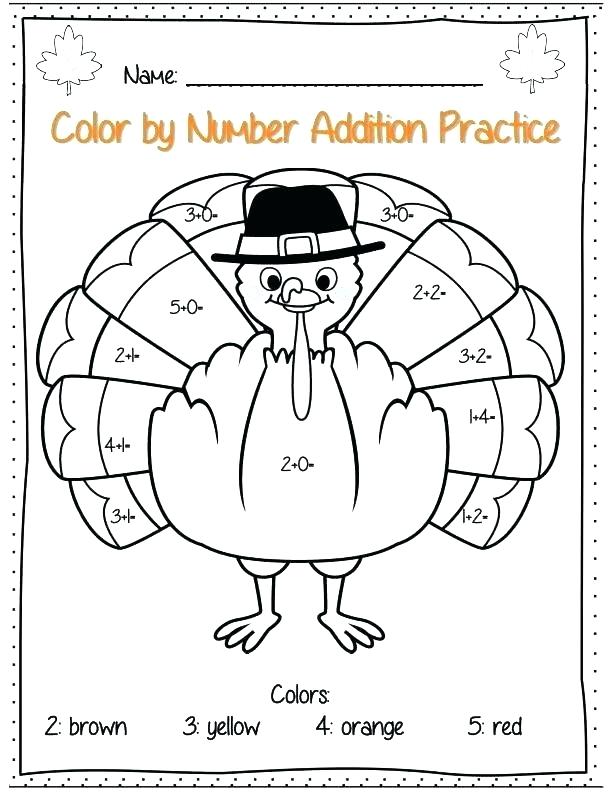 612x792 Turkey Color By Number With Free Printable Turkey Thanksgiving