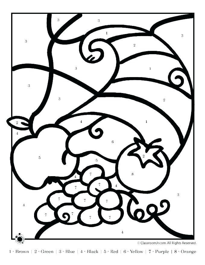 680x880 Thanksgiving Color By Number