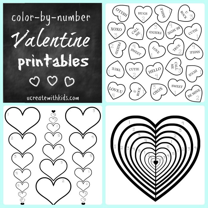 700x700 Free Printable Color By Number Valentine Pages