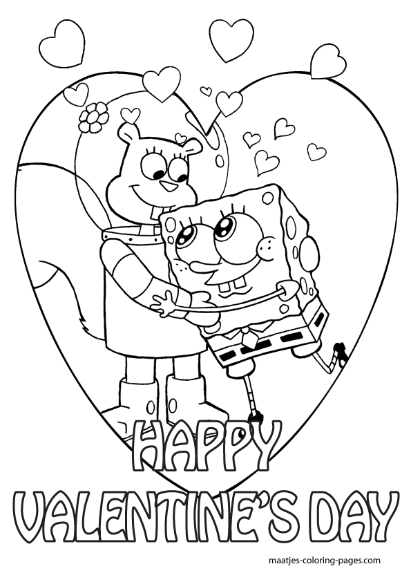 595x842 Spongebob Valentine Coloring Pages Spongebob Valentines Day
