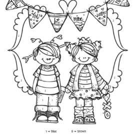 268x268 Valentine Color By Number Printables Best Coloring Pages